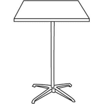 Square Pedestal Cocktail Table