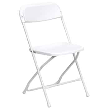 White on White Folding Chair