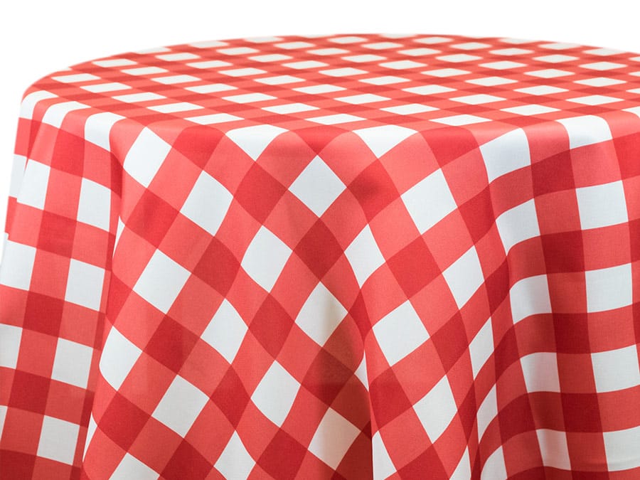 1 Inch Buffalo Check – Red | ABC Fabulous Events Party Rentals