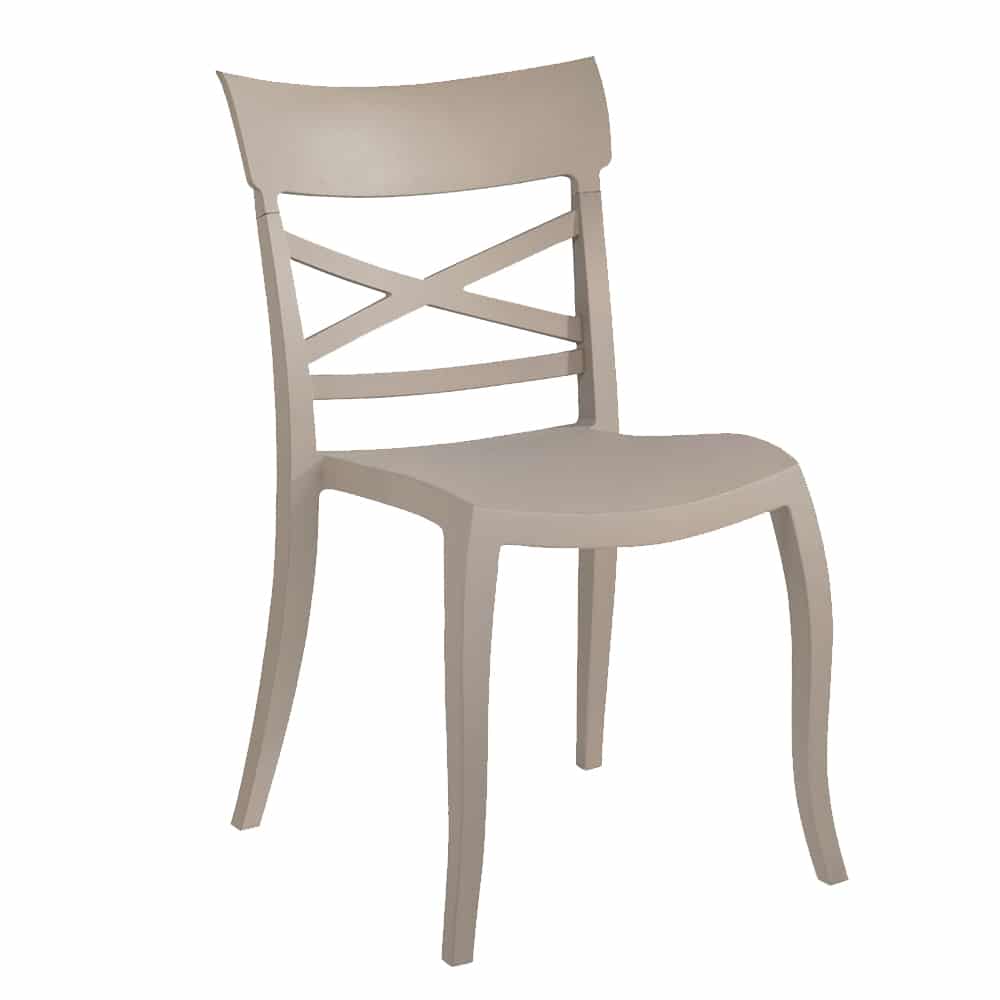 Taupe Tuxedo Dining Chair