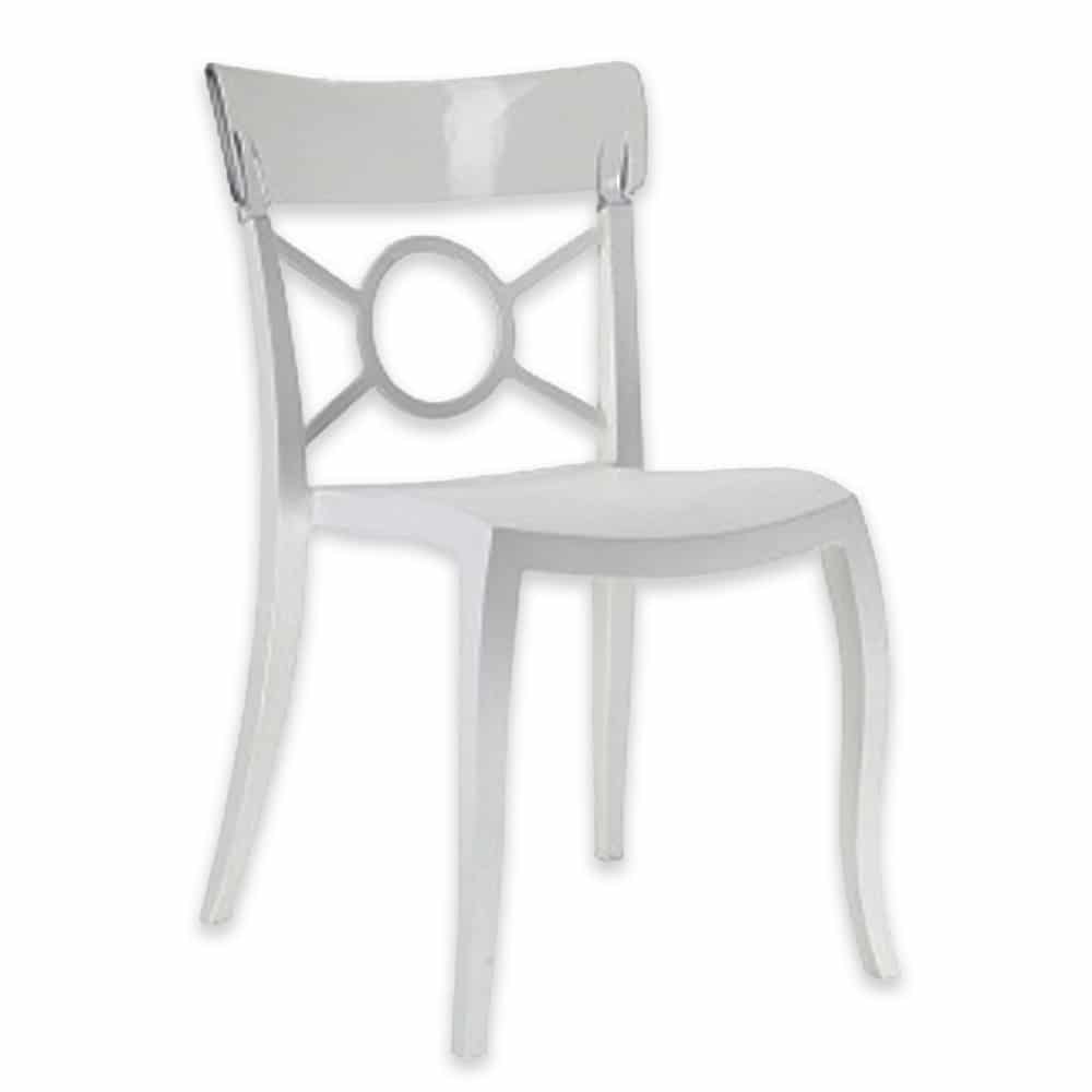 White Clear Iris Dining Chair