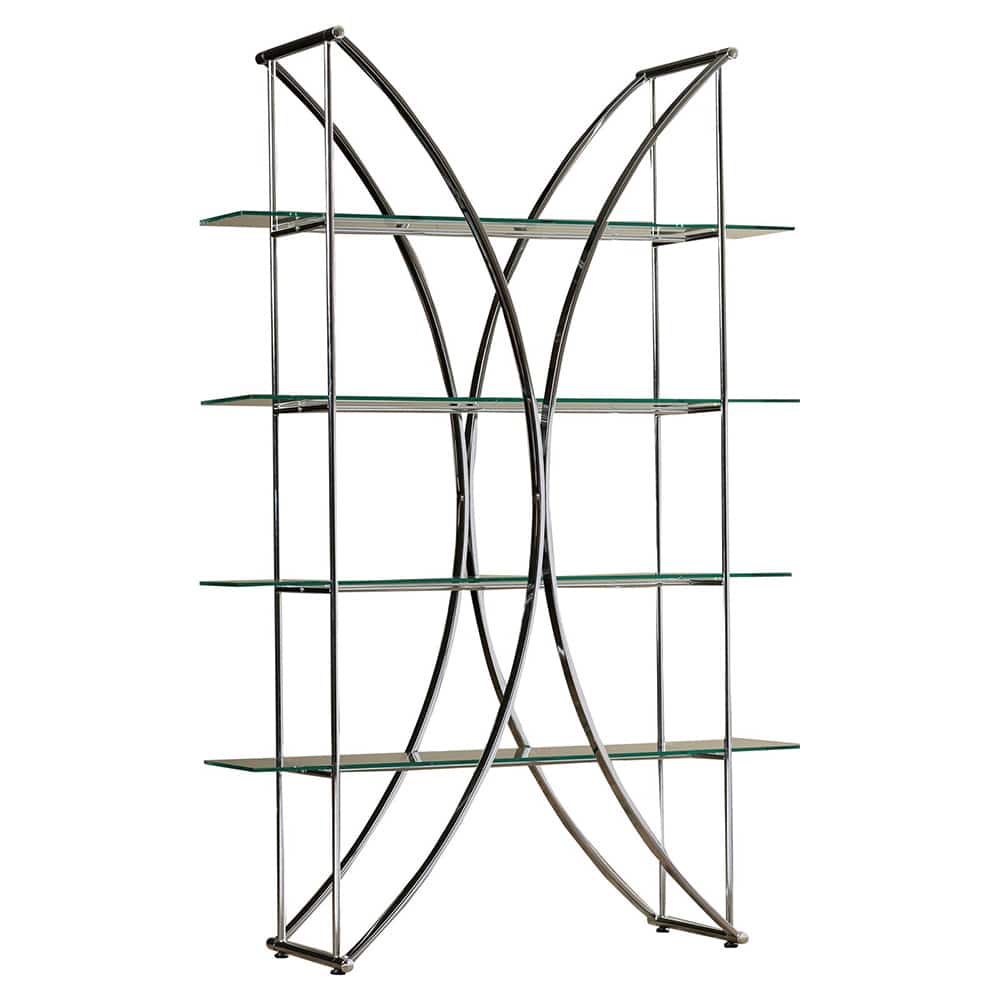 4-Tier Silver Glass Etagere